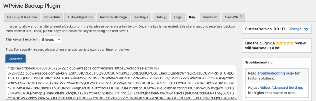 Migration key